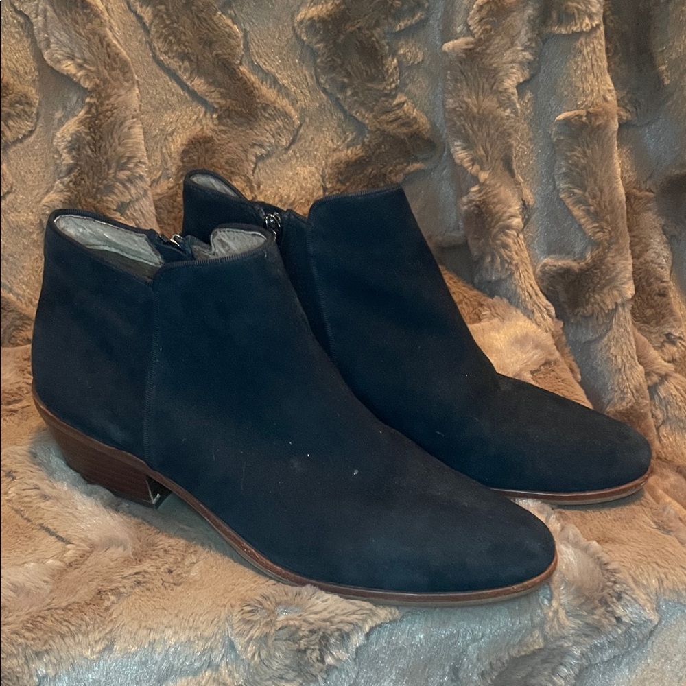 Sam Edelman Black Suede Ankle Boots